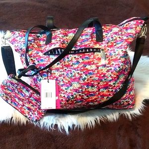NWT Betsy Johnson Multi Sequin Beautiful Weekender Tote!With Free Matching Wrist